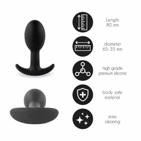 Plug analny - FeelzToys Plugz Butt Plug Black Nr. 3