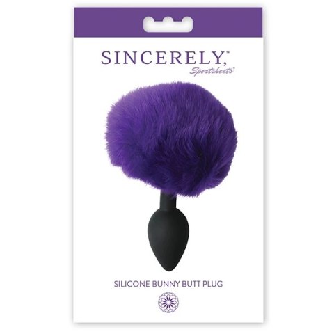 Plug analny - Sportsheets Sincerely Silicone Bunny Butt Plug Purple