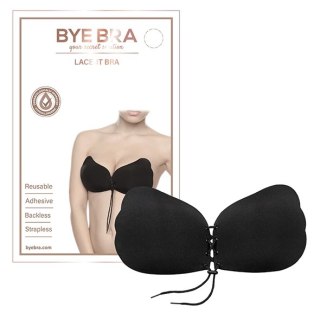 Biustonosz samonośny - Bye Bra Lace-It Bra Miseczka A Black