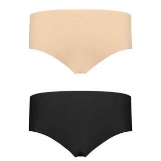 Niewidzialne majtki - Bye Bra Invisible Hipster (Nude & Black 2-Pack) L