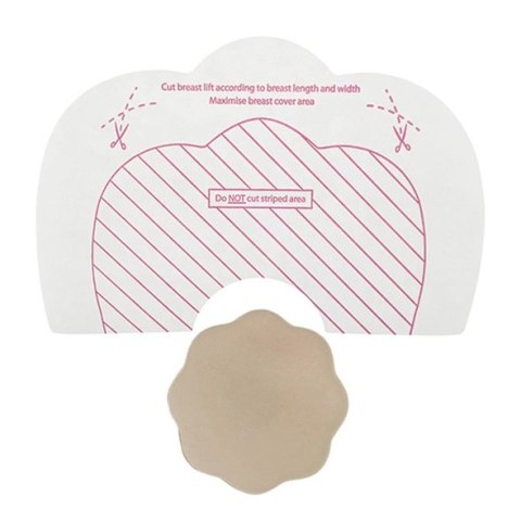 Taśmy do biustu i nakładki materiałowe - Bye Bra Breast Lift & Fabric Nipple Covers Miseczka F-H 3 pary