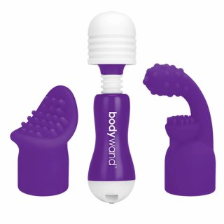 Masażer - Bodywand Rechargeable Mini with Attachment Purple