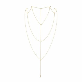 Łańcuszki na plecy i dekolt - Bijoux Indiscrets Magnifique Back & Cleavage Chain Gold