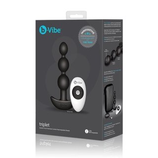 Koraliki analne wibrujące - B-Vibe Triplet Black