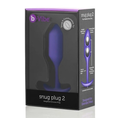 Plug analny - B-Vibe Snug Plug 2 Purple