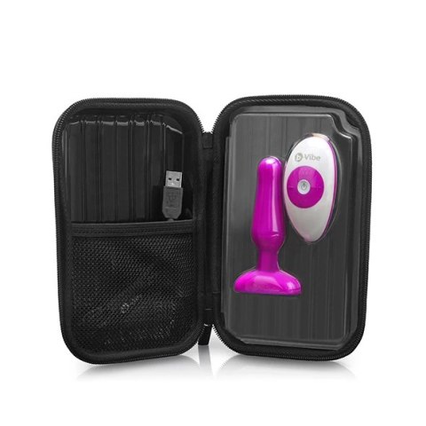 Zdalnie sterowany plug analny - B-Vibe Novice Plug Fuchsia