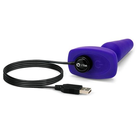 Zdalnie sterowany plug analny - B-Vibe Trio Plug Purple