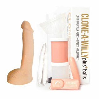 Zestaw do klonowania penisa z jądrami - Clone A Willy Kit Including Balls Nude