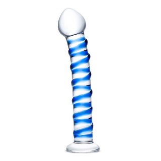 Szklane dildo - Glas Blue Spiral