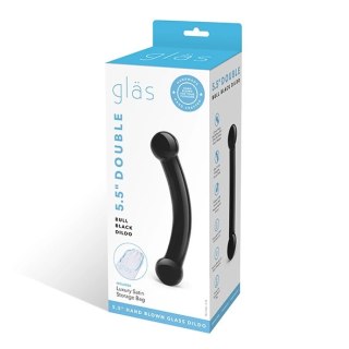 Szklane dildo - Glas Double Bull Black