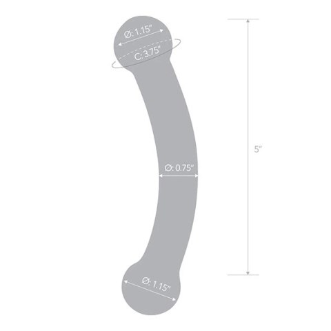 Szklane dildo - Glas Double Bull Black