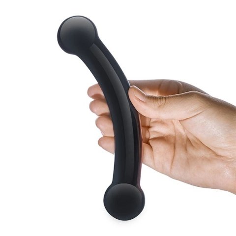 Szklane dildo - Glas Double Bull Black