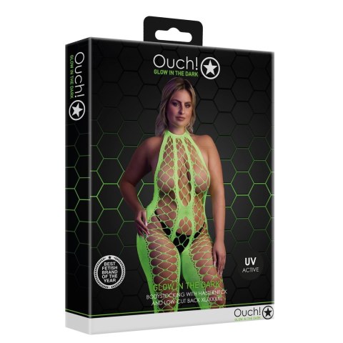 Bodystocking z dekoltem w szpic XL/XXXXL