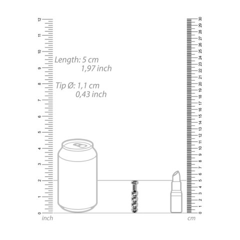 Żebrowana zatyczka do cewki moczowej "śruba" - 0.4 / 11 mm