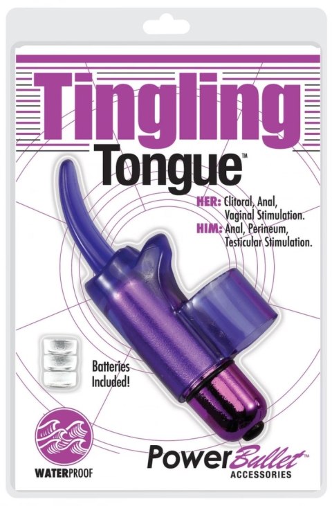 Wibrator na palec - PowerBullet Tingling Tongue Purple