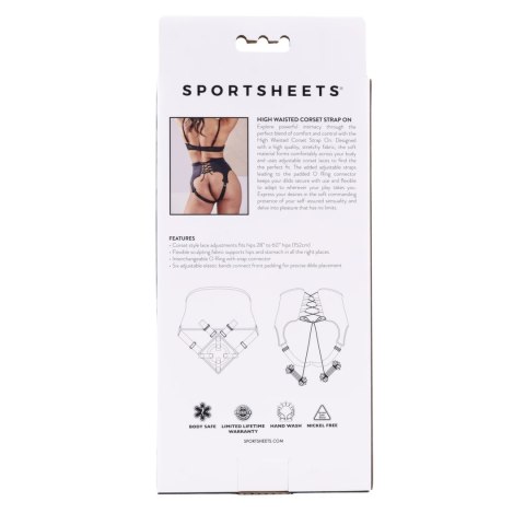 Sportsheets - Seksowny Gorset W Stylu Strap-On Czarny