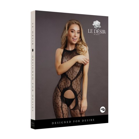 Le desir - Bodystocking Leopard z otwartym kroczem S-XL