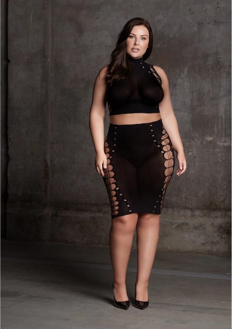 Le desir - Seksowny zestaw top + spódnica modelująca Plus Size