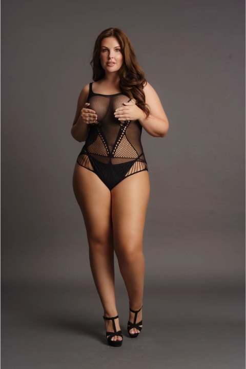 Le desir - Body z maskującymi bokami Plus Size