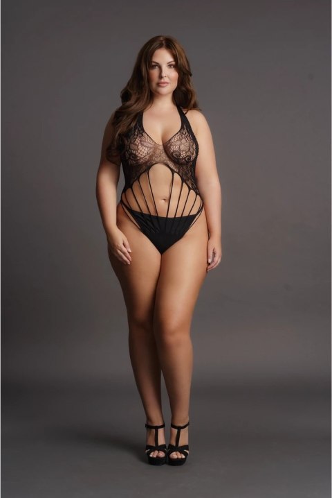 Le desir - Body z wycięciami 2w1 Plus Size