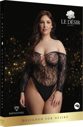 Le desir - Body ze stringami z otwartym kroczem Plus Size