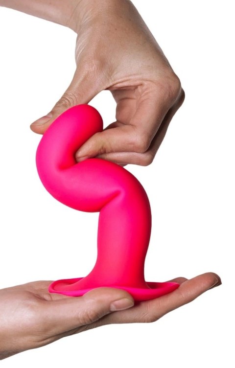 Adrien Lastic - Silikonowe Miękkie Dildo 17,8 cm Hitsens 4 Różowe