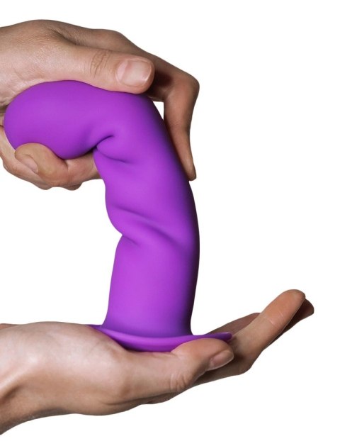 Adrien Lastic - Silikonowe Miękkie Dildo 18,2 cm Hitsens 3 Fioletowe