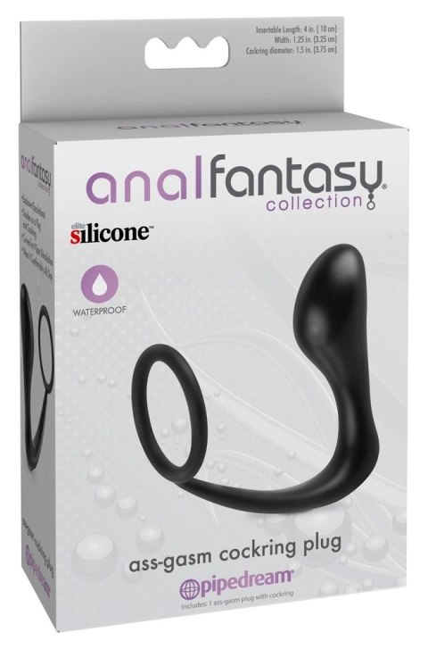 Analfantasy - Pierścień Na Penisa Z Wtyczką Stymulującą Punkt-P