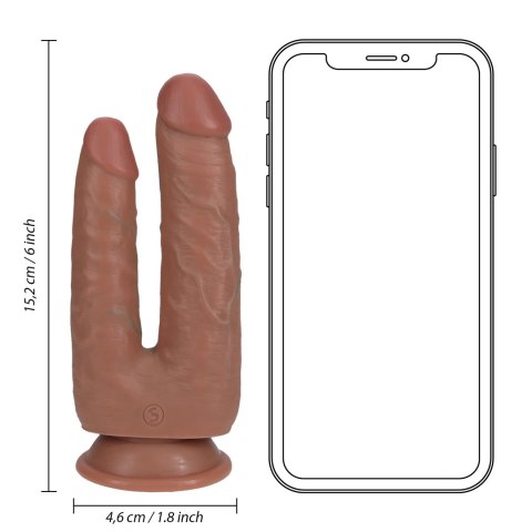 RealRock - Realistyczne podwójne dildo 15,2 cm