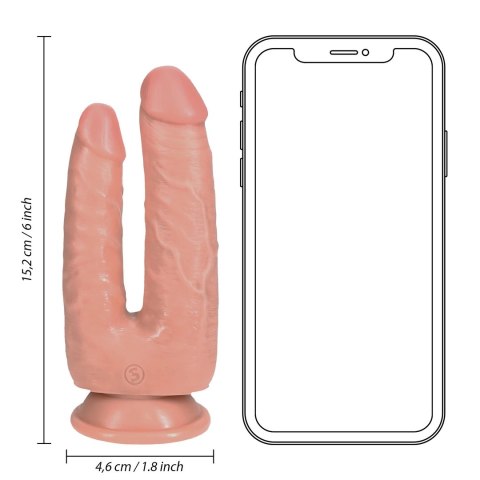 RealRock - Realistyczne podwójne dildo 15,2 cm