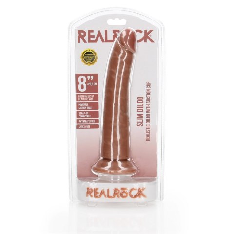 RealRock - Cienkie realistyczne dildo z przyssawką 20,5 cm