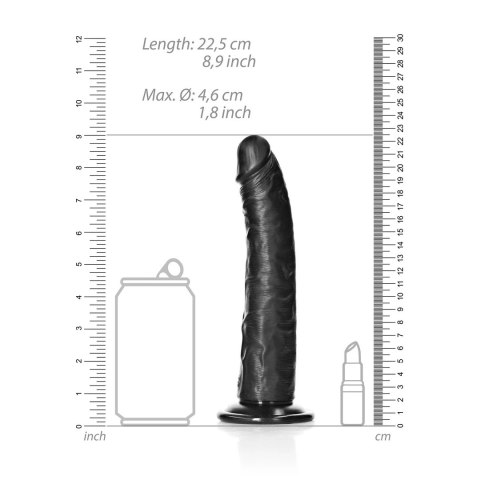 RealRock - Cienkie realistyczne dildo z przyssawką 20,5 cm