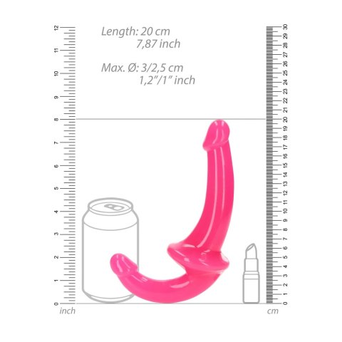 RealRock - Dildo StrapOn świecące w ciemności 13,5 cm