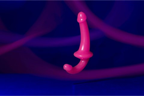 RealRock - Dildo StrapOn świecące w ciemności 13,5 cm