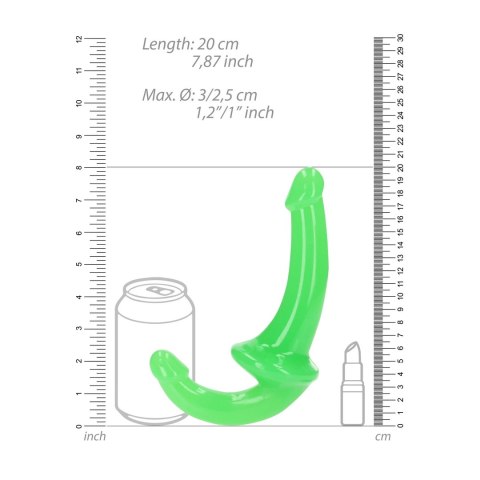 RealRock - Dildo StrapOn świecące w ciemności 13,5 cm