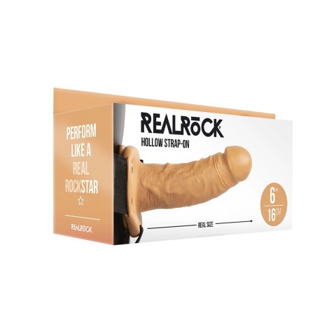 RealRock - Dildo StrapOn z jądrami 15,5 cm