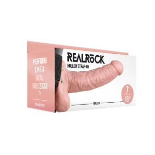 RealRock - Dildo StrapOn z jądrami 18 cm