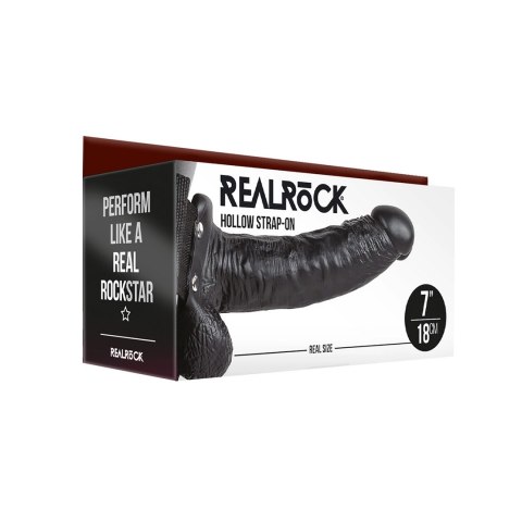 RealRock - Dildo StrapOn z jądrami 18 cm