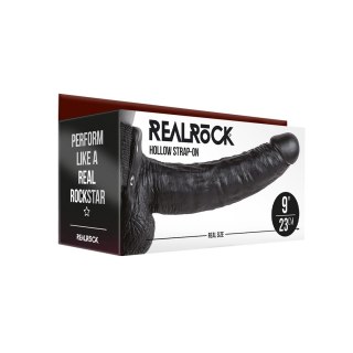 RealRock - Dildo StrapOn z jądrami 23 cm