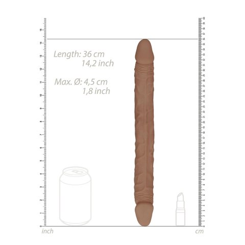 RealRock - Podwójne wygięte dildo mega długie 36cm