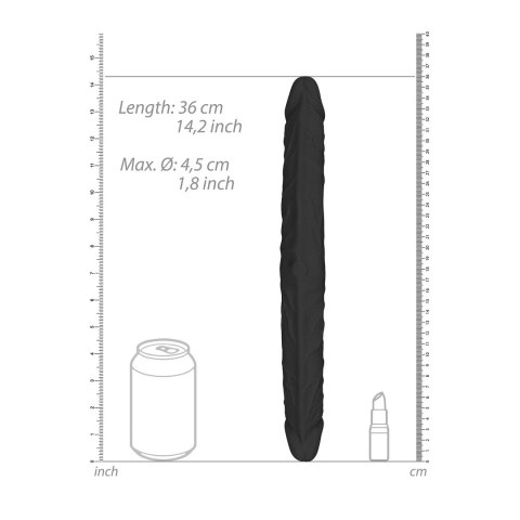 RealRock - Podwójne wygięte dildo mega długie 36cm