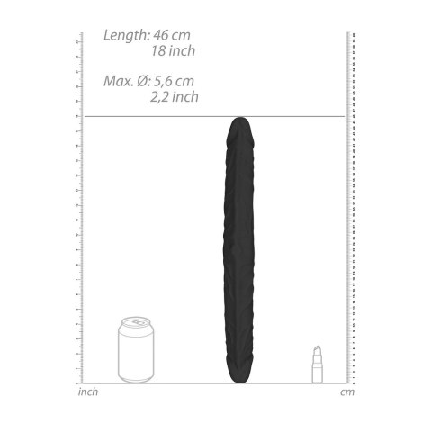 RealRock - Podwójne wygięte dildo mega długie 46cm