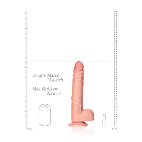 RealRock - Proste realistyczne dildo z jądrami i przyssawką 30,5 cm