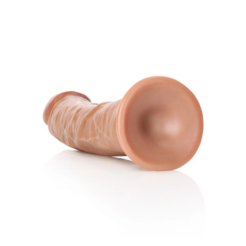 RealRock - Zakrzywione realistyczne dildo z jądrami i przyssawką 25,5 cm