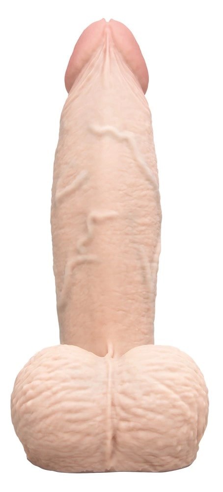 B-Vibe - Realistyczne Dildo Z Jądrami I Przyssawką Slipskin 15,4 cm Girthy Cielisty