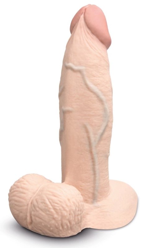 B-Vibe - Realistyczne Dildo Z Jądrami I Przyssawką Slipskin 17,8 cm Girthy Cielisty