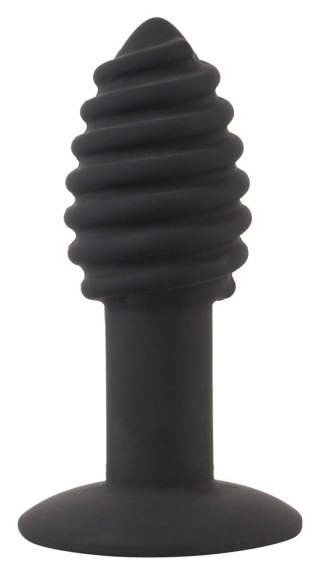 Black Velvets - Korek Analny Twist Butt Z Rowkami I Wibracjami 10 Cm