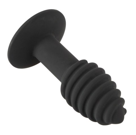 Black Velvets - Korek Analny Twist Butt Z Rowkami I Wibracjami 10 Cm