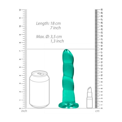 RealRock - Dildo z przyssawką karbowane 17 cm