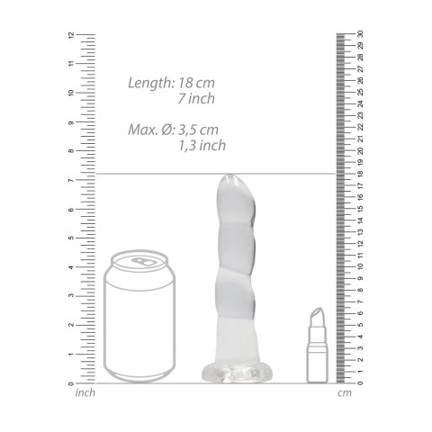 RealRock - Dildo z przyssawką karbowane 17 cm